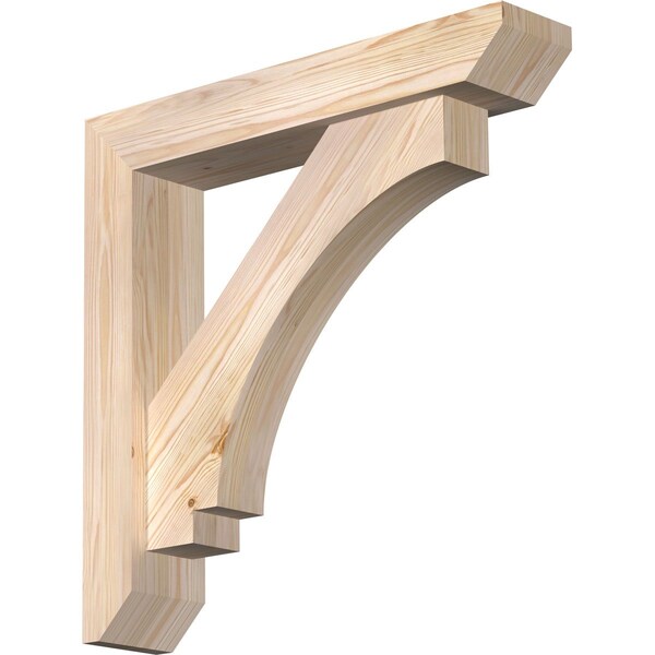 Ekena Millwork Imperial Slat Smooth Bracket w/ Offset Brace, Douglas Fir, 5 1/2"W x 28"D x 28"H BKT0604X28X28IMP06SDF - main